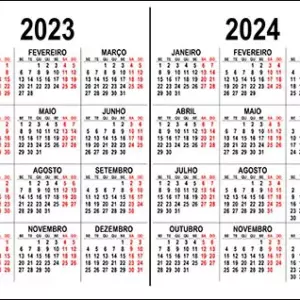 Calendário para 2023 e 2024 Calendário para 2023 e 2024