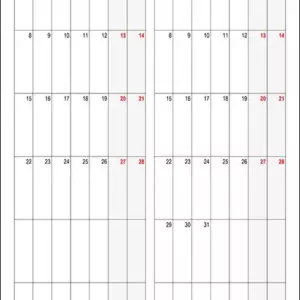 Calendário Fevereiro Marco 2027