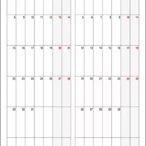 Calendário Marco, Abril 2027