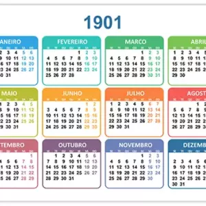 Calendário 1901
