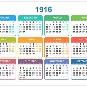 Calendário 1916