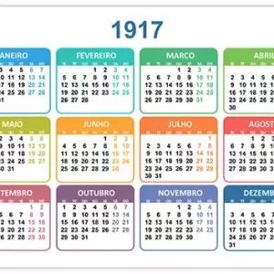 Calendário 1917
