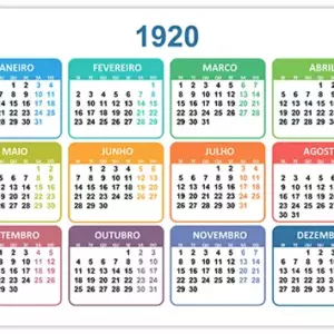 Calendário 1920