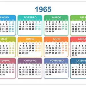 Calendário 1965