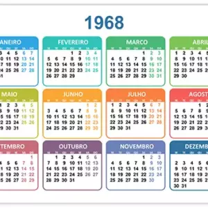 Calendário 1968