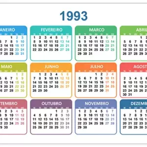 Calendário 1993