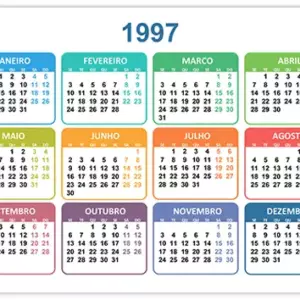 Calendário 1997 Calendário 1997