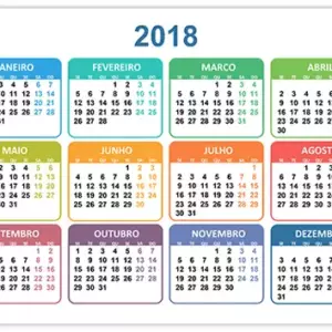 Calendário 2018