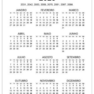 Que ano coincide com o calendário de 2025 Que ano coincide com o calendário de 2025